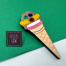 Agro Ice Cream Cone Acrylic Brooch