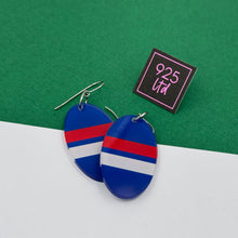 Footscray Aussie Rules Acrylic Oval Dangles