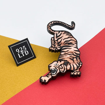 Handmade by 925Ltd Brooches Year of the Tiger Acrylic Brooch